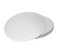 sourcing map 15pcs Cake Board Round, 14 inch Cake Circle Base Cake Plate Round Cardboard Base for Baking Cakes, Cake DIY, Desserts and Crafts Use, Silver