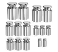 sourcing map 15pcs Calibration Weight Set 10g 20g 50g 100g 500g 1kg M1 Precision Chrome Plated Steel for Digital Balance Scales