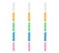 sourcing map 15Pcs Charger Cord Protectors, Flexible Rubber Spiral Cord Protector for Phone Charger Headphone Laptop, White, Green, Blue, Pink, Yellow
