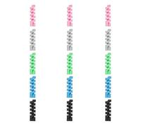 sourcing map 15Pcs Charger Cord Protectors, Flexible Rubber Spiral Cord Protector for Phone Charger Headphone Laptop, Black, Gray, Green, Blue, Pink