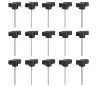 sourcing map 15Pcs Clamping Screw Knob, M4 x 40mm Metric Carbon Steel t Shaped Thumb Screws Handle for Quick Remove Hand Tightening Knob Replacement