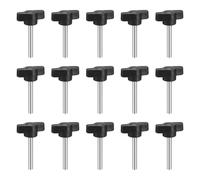 sourcing map 15Pcs Clamping Screw Knob, M5 x 35mm Metric Carbon Steel t Shaped Thumb Screws Handle for Quick Remove Hand Tightening Knob Replacement