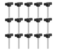 sourcing map 15Pcs Clamping Screw Knob, M5 x 40mm Metric Carbon Steel t Shaped Thumb Screws Handle for Quick Remove Hand Tightening Knob Replacement