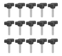 sourcing map 15Pcs Clamping Screw Knob, M6 x 25mm Metric Carbon Steel t Shaped Thumb Screws Handle for Quick Remove Hand Tightening Knob Replacement