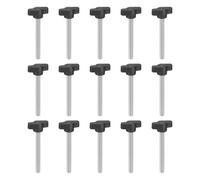 sourcing map 15Pcs Clamping Screw Knob, M6 x 55mm Metric Carbon Steel t Shaped Thumb Screws Handle for Quick Remove Hand Tightening Knob Replacement