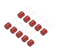 sourcing map 15Pcs Cylindrical DIP Mounted Miniature Round Slow Blow Micro Fuse for Electronic Parts PCB LCD Repair, T-6.3A 6.3A 250V, Red