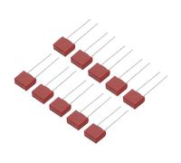 sourcing map 15Pcs DIP Mounted Miniature Square Slow Blow Micro Fuse for Electronic Parts PCB LCD Repair, T2.5A 2.5A 250V, Red