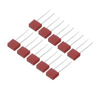 sourcing map 15Pcs DIP Mounted Miniature Square Slow Blow Micro Fuse for Electronic Parts PCB LCD Repair, T1.25A 1.25A 250V, Red