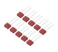 sourcing map 15Pcs DIP Mounted Miniature Square Slow Blow Micro Fuse for Electronic Parts PCB LCD Repair, T10A 10A 250V, Red