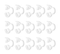 sourcing map 15pcs Double Snap Grip 7.0-8mm Heavy Duty Plastic Hose Clamps Ratcheting Adjustable Clamps Kit for Plumbing Automotive Fuel Line, White