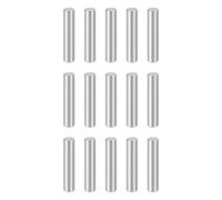 sourcing map 15pcs Dowel Pins M4(4mm) x 20mm 304 Stainless Steel Cylindrical Shelf Support Peg Pin Rod Fasten Elements for Metal Devices Wood Furniture DIY Installation, Silver