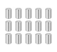 sourcing map 15pcs Dowel Pins M6(6mm) x 10mm 304 Stainless Steel Cylindrical Shelf Support Peg Pin Rod Fasten Elements for Metal Devices Wood Furniture DIY Installation, Silver