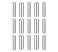 sourcing map 15pcs Dowel Pins M8(8mm) x 32mm 304 Stainless Steel Cylindrical Shelf Support Peg Pin Rod Fasten Elements for Metal Devices Wood Furniture DIY Installation, Silver