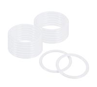 sourcing map 15Pcs Dream Catcher Rings, 2" Plastic Macrame Wreath Floral Round Hoop, Plastic Circle O Rings for DIY Crochet Craft Making, Wedding Wreath, Wall Hanging Decor, White