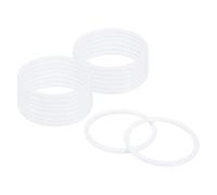 sourcing map 15Pcs Dream Catcher Rings, 3.3" Plastic Macrame Wreath Floral Round Hoop, Plastic Circle O Rings for DIY Crochet Craft Making, Wedding Wreath, Wall Hanging Decor, White