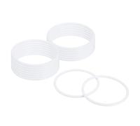 sourcing map 15Pcs Dream Catcher Rings, 4.3" Plastic Macrame Wreath Floral Round Hoop, Plastic Circle O Rings for DIY Crochet Craft Making, Wedding Wreath, Wall Hanging Decor, White