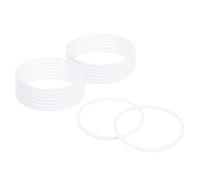 sourcing map 15Pcs Dream Catcher Rings, 5.7" Plastic Macrame Wreath Floral Round Hoop, Plastic Circle O Rings for DIY Crochet Craft Making, Wedding Wreath, Wall Hanging Decor, White