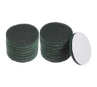 sourcing map 15pcs Drill Power Brush 4 Inch Tile Scrubber Scouring Pads 400-600 Grit for Bathroom Kitchen Household Cleaning