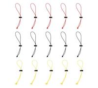 sourcing map 15pcs Elastic Cable Tie 9.84" Multipurpose Extra Thick Cable Organizer Adjustable Cable Strap Toggle Tie Reusable Tangle for Home Office Travel, Black/Yellow/Red