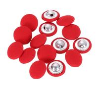 sourcing map 15Pcs Fabric Cloth Covered Button, 15mm 24L Metal Shank Round Sewing Buttons Fabric Covered Button for Coat Dress Sweater Hats Crafts Making, Red