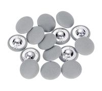 sourcing map 15Pcs Fabric Cloth Covered Button, 20mm 32L Metal Shank Round Sewing Buttons Fabric Covered Button for Coat Dress Sweater Hats Crafts Making, Gray
