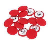sourcing map 15Pcs Fabric Cloth Covered Button, 25mm 40L Metal Shank Round Sewing Buttons Fabric Covered Button for Coat Dress Sweater Hats Crafts Making, Red