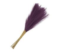 sourcing map 15Pcs Faux Pampas,21"/55cm Fake Pampas Decor for Living Room Party Wall Vase Wedding Decoration,Dark Purple