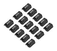 sourcing map 15Pcs Ferrite Filter Ring Core RFI EMI Noise Suppression Cable Clip ID 7mm for Electronic Devices, Industry, Black