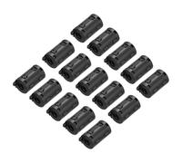 sourcing map 15Pcs Ferrite Filter Ring Core RFI EMI Noise Suppression Cable Clip ID 9mm for Electronic Devices, Industry, Black