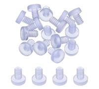 sourcing map 15Pcs Glass Table Top Bumpers with Stem, 16.5mm/0.65" Clear Anti-Slip Pads Rubber Grippers Table Spacers for Furniture 8.3mm/0.33" Hole