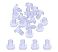 sourcing map 15Pcs Glass Table Top Bumpers with Stem, 16mm/0.63" Clear Anti-Slip Pads Rubber Grippers Table Spacers for Furniture 8.7mm/0.34" Hole
