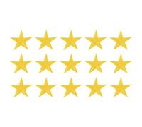 sourcing map 15Pcs Iron on Star Patches, Sew on Star Embroidered Patches, Decorative Repair Patch Applique for DIY Crafts Backpacks Bags Hats Clothes, 70mm Yellow
