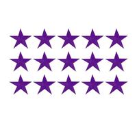 sourcing map 15Pcs Iron on Star Patches, Sew on Star Embroidered Patches, Decorative Repair Patch Applique for DIY Crafts Backpacks Bags Hats Clothes, 70mm Purple