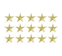 sourcing map 15Pcs Iron on Star Patches, Sew on Star Embroidered Patches, Decorative Repair Patch Applique for DIY Crafts Backpacks Bags Hats Clothes, 70mm Gold Yellow