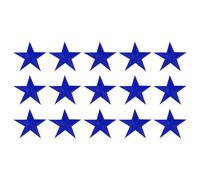 sourcing map 15Pcs Iron on Star Patches, Sew on Star Embroidered Patches, Decorative Repair Patch Applique for DIY Crafts Backpacks Bags Hats Clothes, 70mm Navy Blue