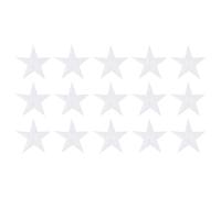 sourcing map 15Pcs Iron on Star Patches, Sew on Star Embroidered Patches, Decorative Repair Patch Applique for DIY Crafts Backpacks Bags Hats Clothes, 70mm White