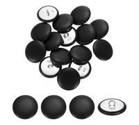 sourcing map 15Pcs Leather Covered Buttons, 25mm 40L Round Metal Shank Sewing Buttons Sew on for Clothes Coat Hats, Sofa Decoration, DIY Crafts Making, Black