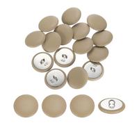 sourcing map 15Pcs Leather Covered Buttons, 25mm 40L Round Metal Shank Sewing Buttons Sew on for Clothes Coat Hats, Sofa Decoration, DIY Crafts Making, Khaki
