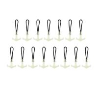 sourcing map 15pcs Luminous Zipper Pulls, Zipper Puller Head Glow in The Dark Anti-Lost Zipper Extenders for Outdoor Mountaineering Camping Jackets Luggage Backpacks Handbags, White