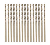 sourcing map 15pcs M35 Cobalt Twist Drill Bit Set 1.4mm Dia High-Speed Steel Metric Drill Bits 39mm Overall Length for Drilling Cutting Through Hard Metals Stainless Steel