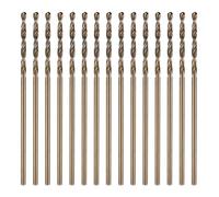 sourcing map 15pcs M35 Cobalt Twist Drill Bit Set 1mm Dia High-Speed Steel Metric Drill Bits 33mm Overall Length for Drilling Cutting Through Hard Metals Stainless Steel