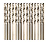 sourcing map 15pcs M35 Cobalt Twist Drill Bit Set 3.8mm Dia High-Speed Steel Metric Drill Bits 75mm Overall Length for Drilling Cutting Through Hard Metals Stainless Steel