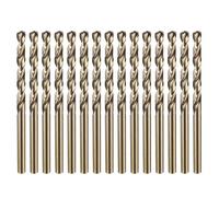 sourcing map 15pcs M35 Cobalt Twist Drill Bit Set 4.3mm Dia High-Speed Steel Metric Drill Bits 80mm Overall Length for Drilling Cutting Through Hard Metals Stainless Steel
