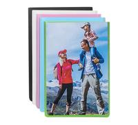 sourcing map 15Pcs Magnetic Picture Frame, 6 x 4.3 inch Magnetic Photo Frame Postcard Holder Sign Holder with Clear Protective Pocket for Refrigerator Office Glass Window, Multicolor