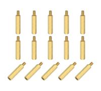 sourcing map 15Pcs Male to Female Thread Spacer Screws, M4 x 25mm + 6mm Brass Hex Standoff Screws PCB Motherboard for Drone Quadcopter, Computer and Circuit Board