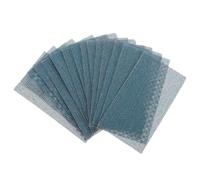 sourcing map 15pcs Mesh Sanding Sheets 120 Grits 2.8" x 5" Ceramic Abrasive Wet Dry Sandpaper Dust-Free Hook and Loop Abrasive Pads for Car Woodworking Metal Polishing & Grinding