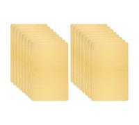 sourcing map 15pcs Metal Business Card Blanks, 80mm x 50mm x 0.5mm Stainless Steel Engraved Metal Business Visiting Name Cards for House Office DIY Gift Invitation(Brushed Gold)