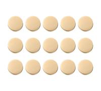 sourcing map 15pcs Metal Round Buttons 10mm Zinc Alloy Shank Flat Sewing Craft Replacement Buttons for Clothing Decoration DIY Accessories, Matte Gold