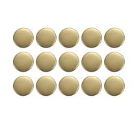 sourcing map 15pcs Metal Round Buttons 15mm Brass Sewing Craft Replacement Buttons for Blazer Suits Clothing Decoration DIY Accessories, Bronze