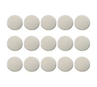 sourcing map 15pcs Metal Round Buttons 25mm Zinc Alloy Shank Flat Sewing Craft Replacement Buttons for Clothing Decoration DIY Accessories, Matte Silver